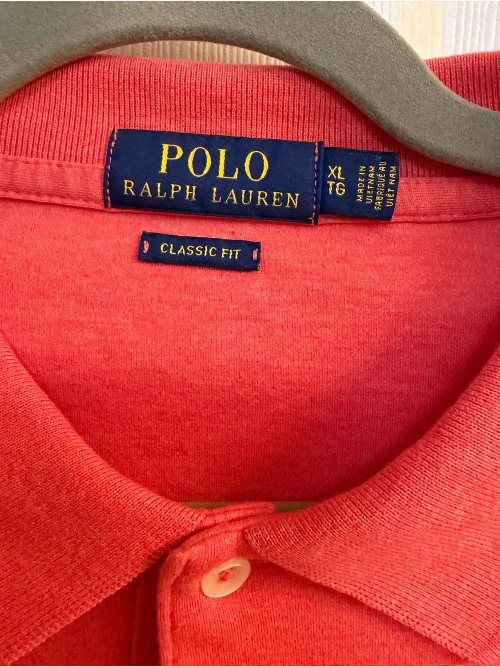 Polo by Ralph Lauren Men's Polo Shirt in coral-hue.